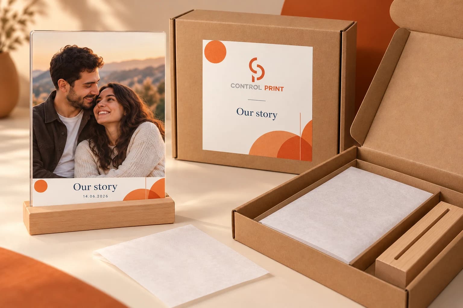 Our story — AI-generated visual concept, not a physical sample