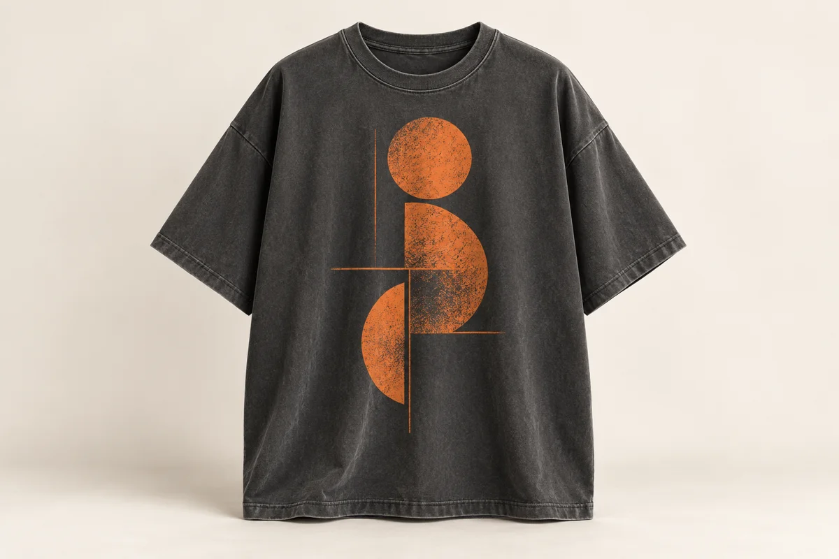 Oversized T-shirt printing