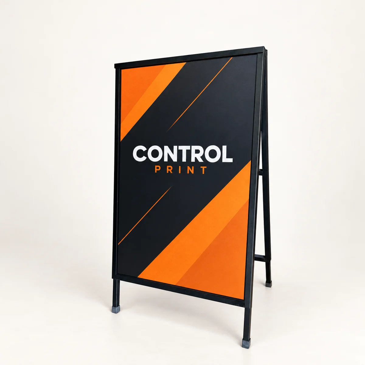 Metal A‑frame pavement sign 60×90 cm with printing