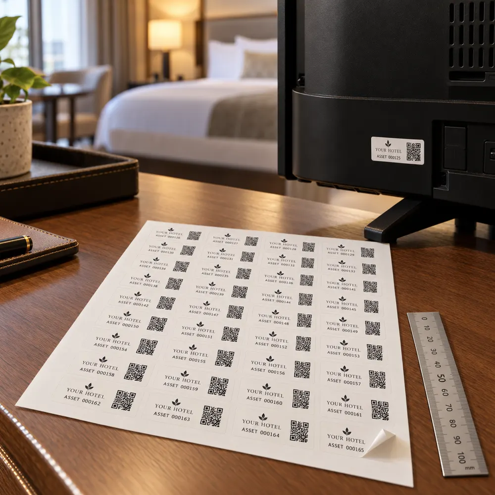Numbered or QR asset labels