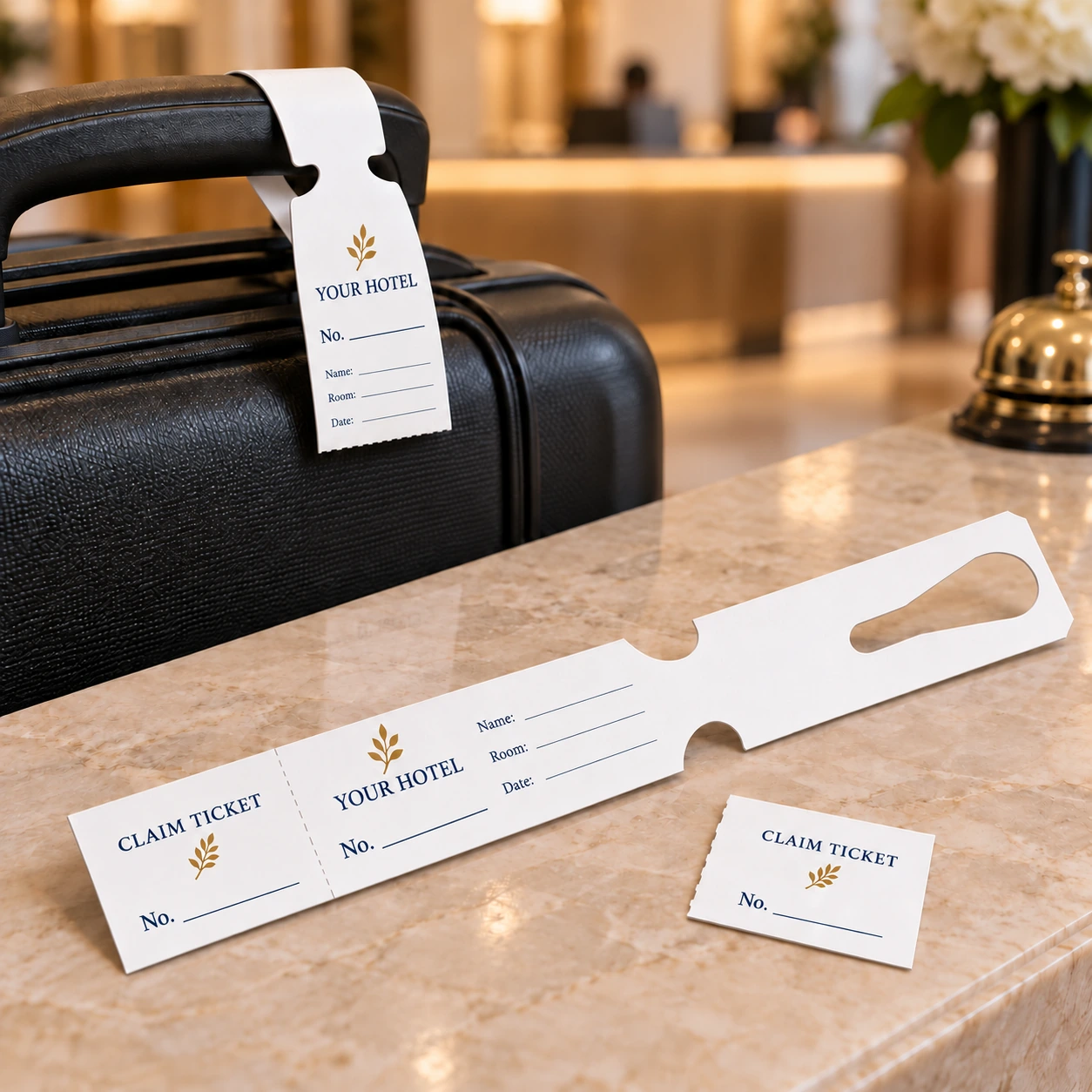 Luggage tag and claim ticket