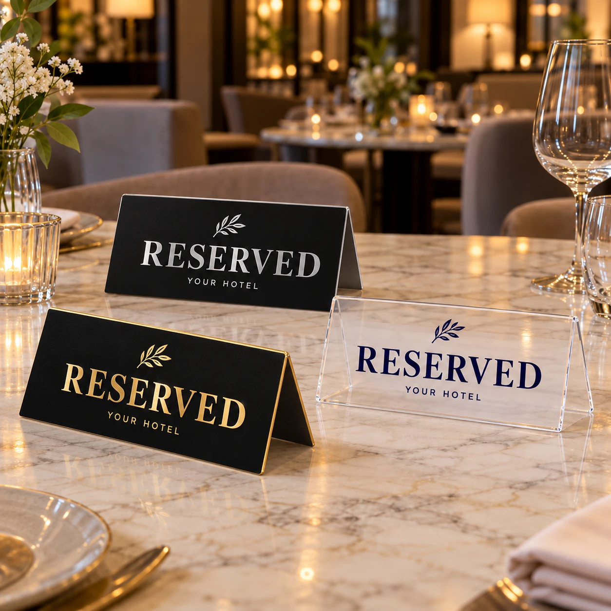 Reserved table sign