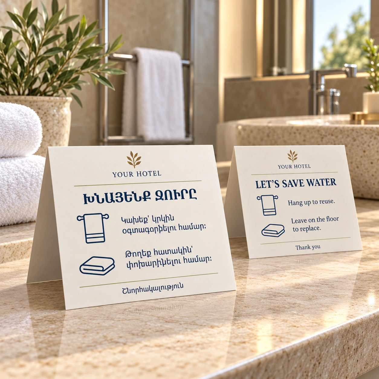 Towel reuse card